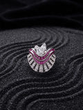 925 sterling silver ruby baguette and diamond statement jewellery design