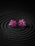 925 sterling silver pear ruby statement jewellery with ombre design